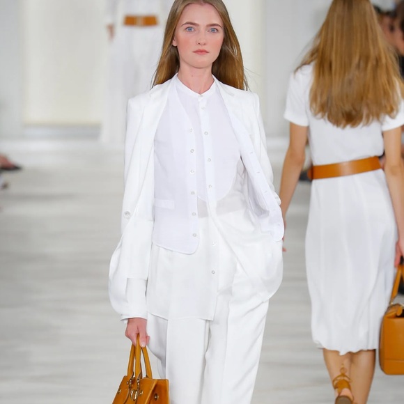 Ralph Lauren Purple Label Jackets & Blazers - Ralph Lauren Collection White Cotton Viscose Vest size 4